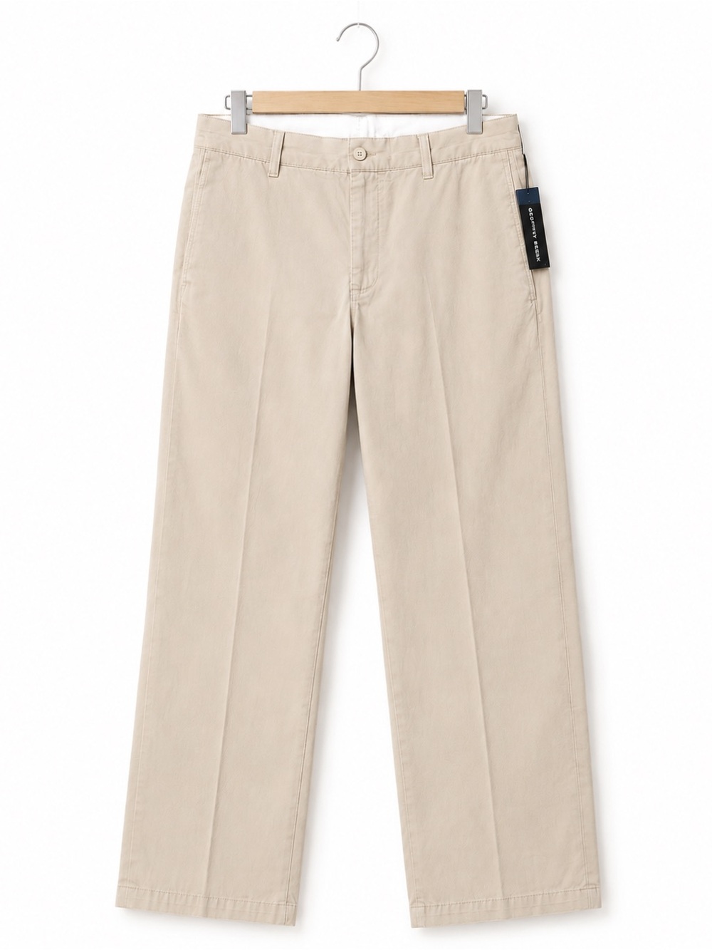 Geoffrey Beene Men's Khaki Straight-Leg Chinos 100% Cotton Size 34” Classic
